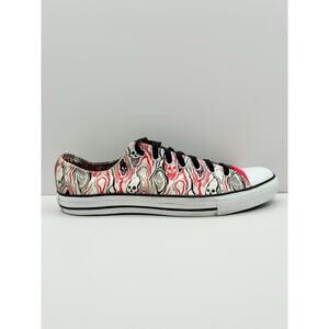 Converse Mens Size 11 Skull Pattern Low Top Lace-Up Canvas Sneakers Shoes